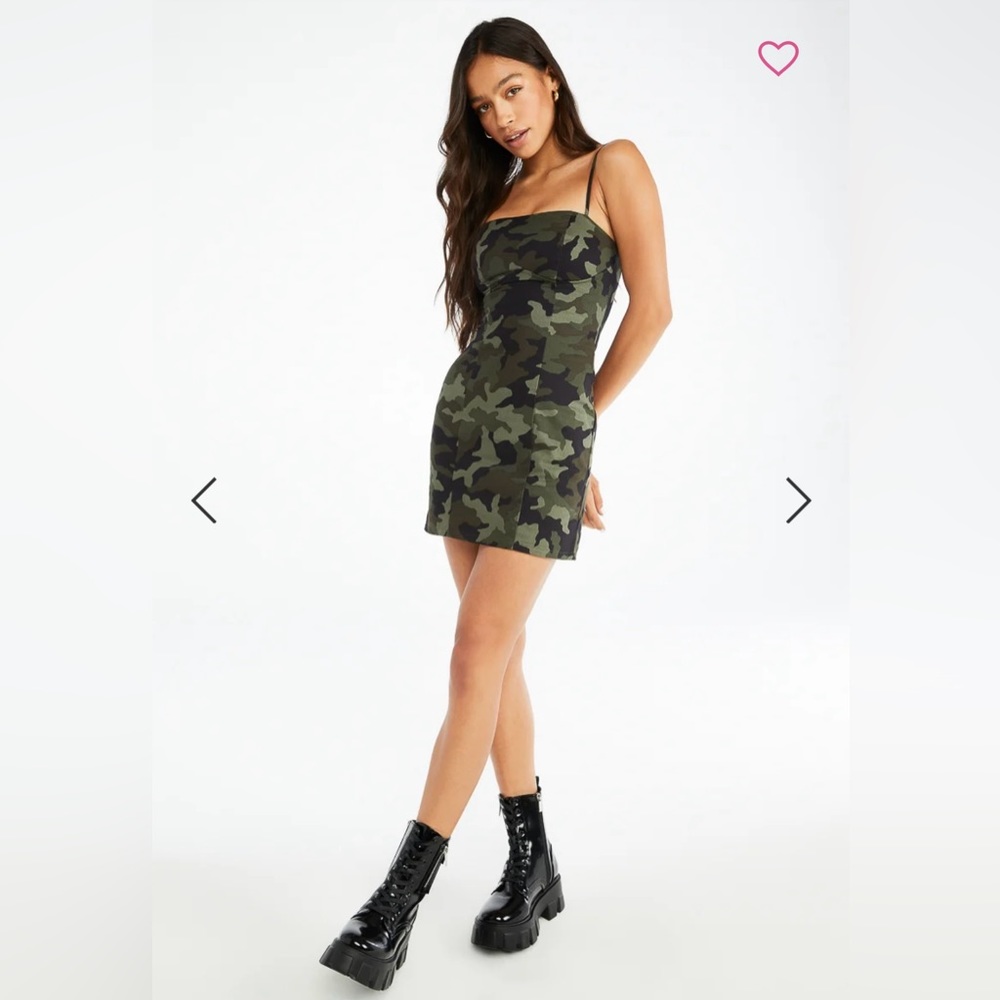 Snatched Bustier Mini Dress (camouflage, size large, fits more like medium)